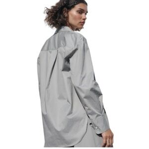 New Zara poplin shirt.